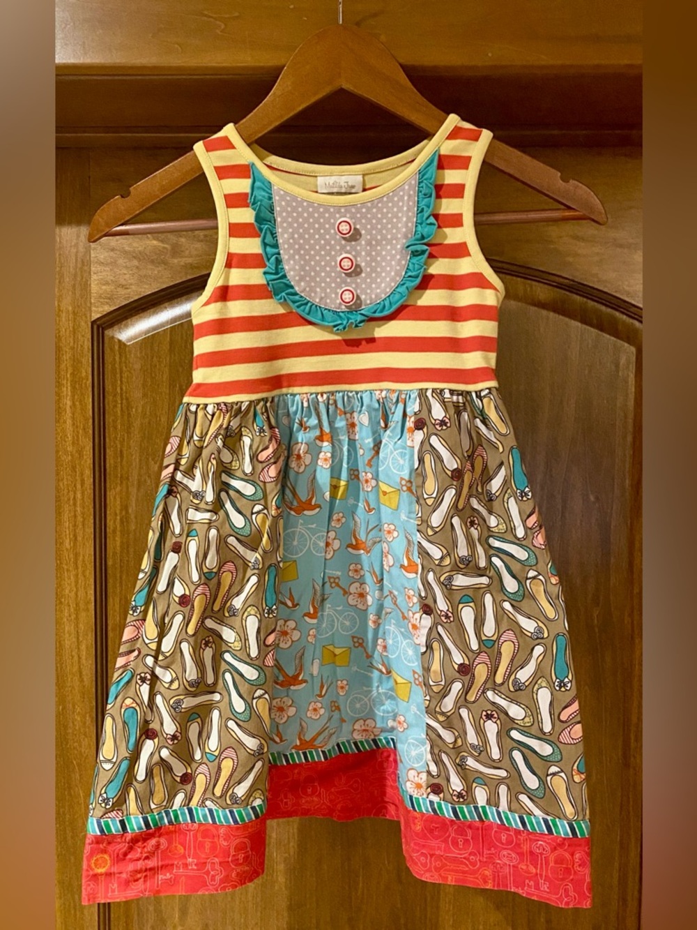 Matilda Jane Dress with Printed Skirt